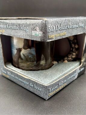 River’s Edge 3D Deluxe Ceramic Mug 15oz Coffee Tea Mug Gift Box Brand New